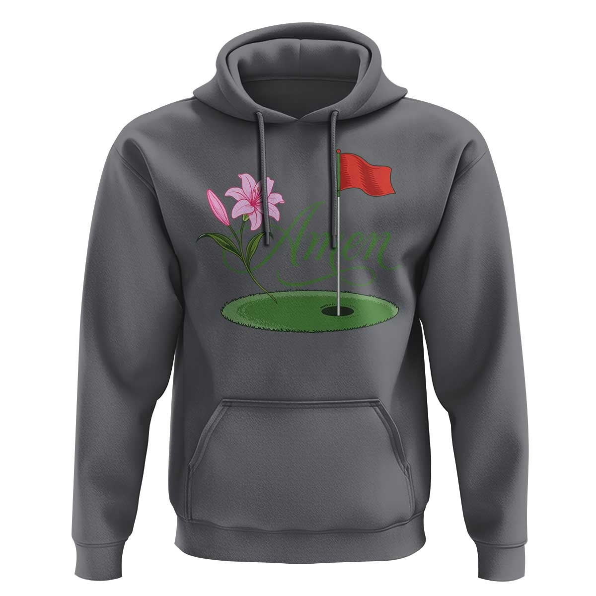 Amen Funny Golf Hoodie Azalea Floral Augusta Georgia for Golfers