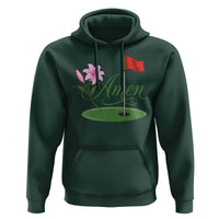 Amen Funny Golf Hoodie Azalea Floral Augusta Georgia for Golfers