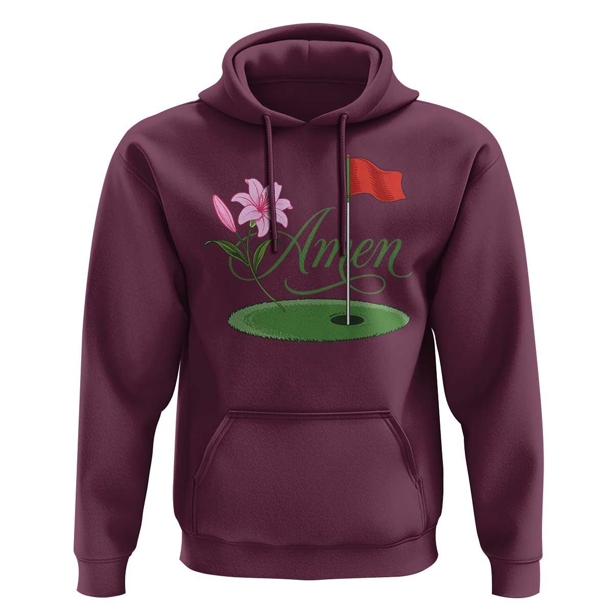 Amen Funny Golf Hoodie Azalea Floral Augusta Georgia for Golfers