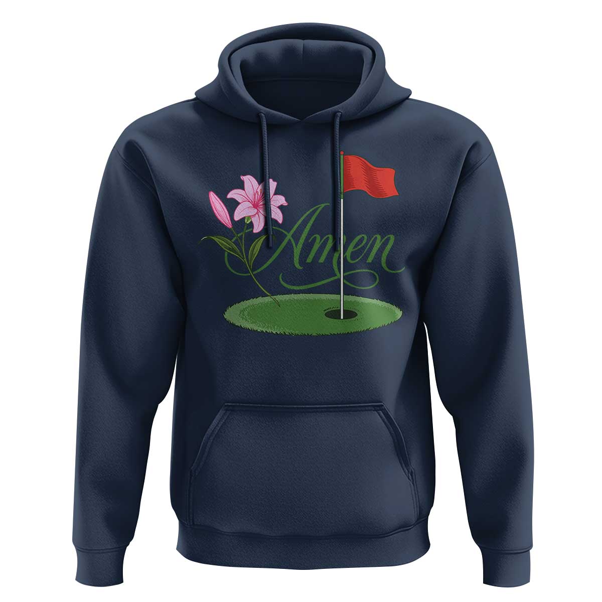 Amen Funny Golf Hoodie Azalea Floral Augusta Georgia for Golfers