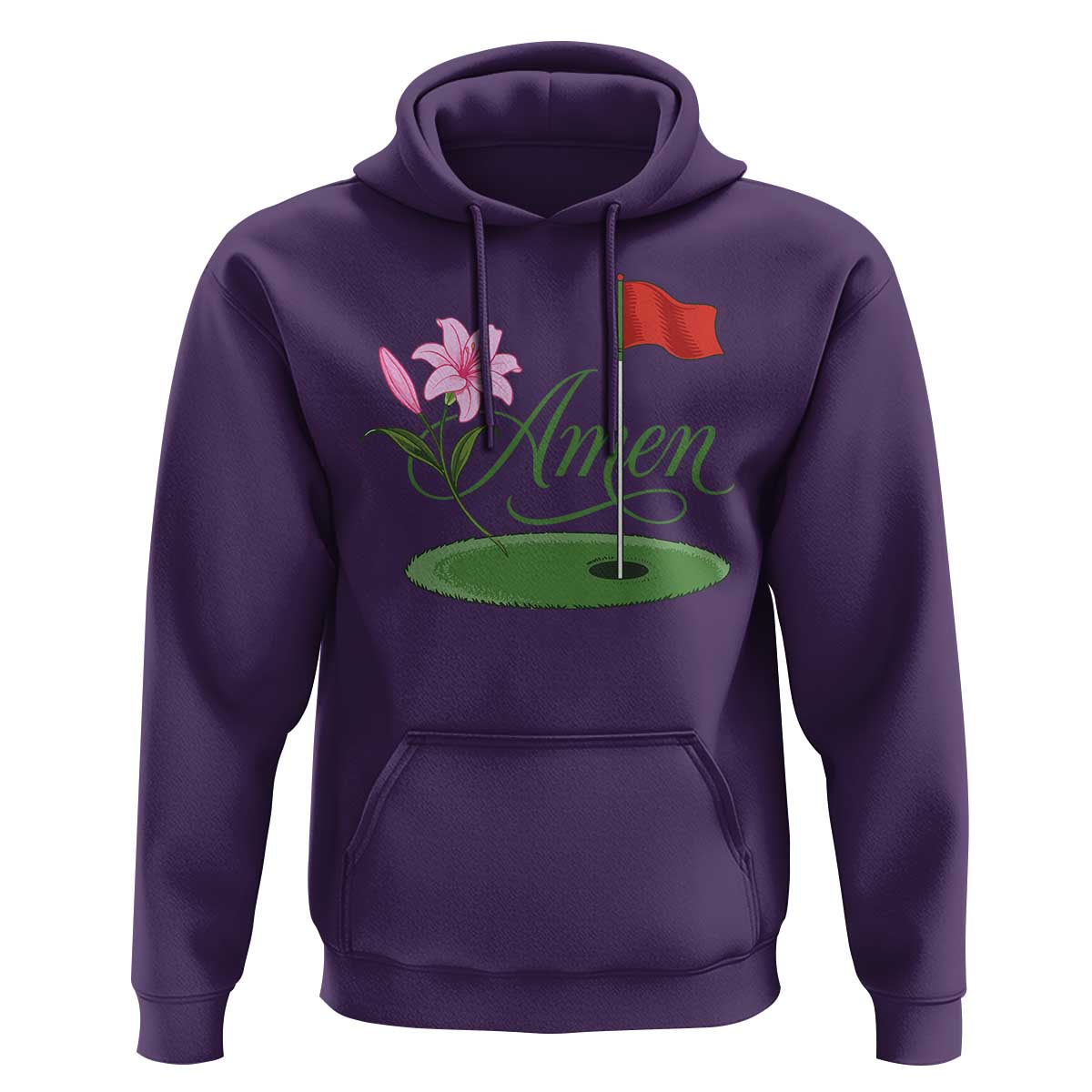 Amen Funny Golf Hoodie Azalea Floral Augusta Georgia for Golfers