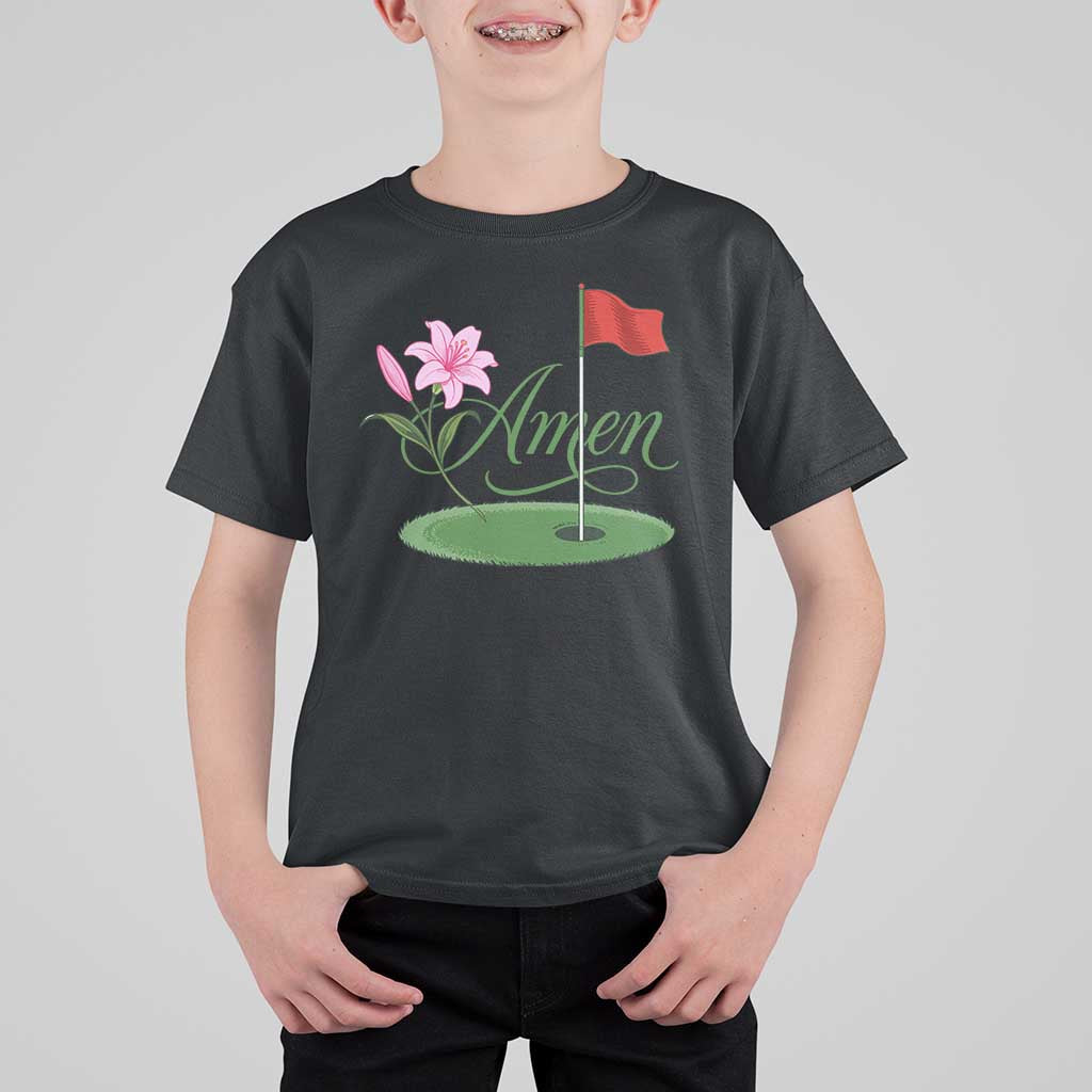 Amen Funny Golf T Shirt For Kid Azalea Floral Augusta Georgia for Golfers