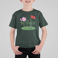 Amen Funny Golf T Shirt For Kid Azalea Floral Augusta Georgia for Golfers