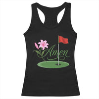 Amen Funny Golf Racerback Tank Top Azalea Floral Augusta Georgia for Golfers