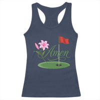 Amen Funny Golf Racerback Tank Top Azalea Floral Augusta Georgia for Golfers