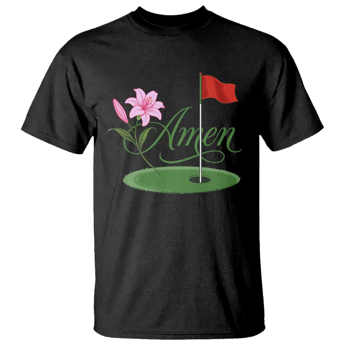 Amen Funny Golf T Shirt Azalea Floral Augusta Georgia for Golfers