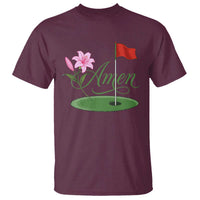 Amen Funny Golf T Shirt Azalea Floral Augusta Georgia for Golfers