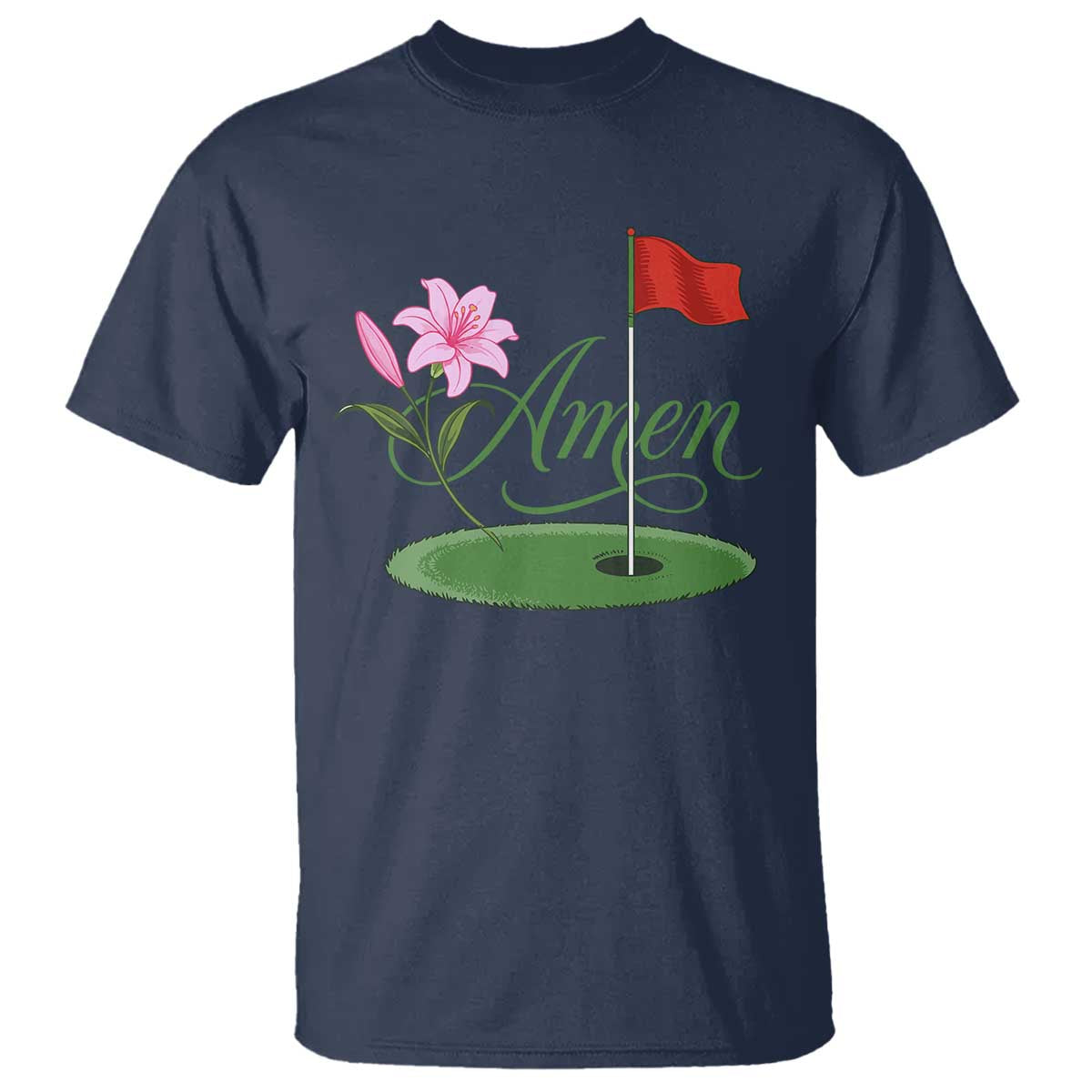 Amen Funny Golf T Shirt Azalea Floral Augusta Georgia for Golfers