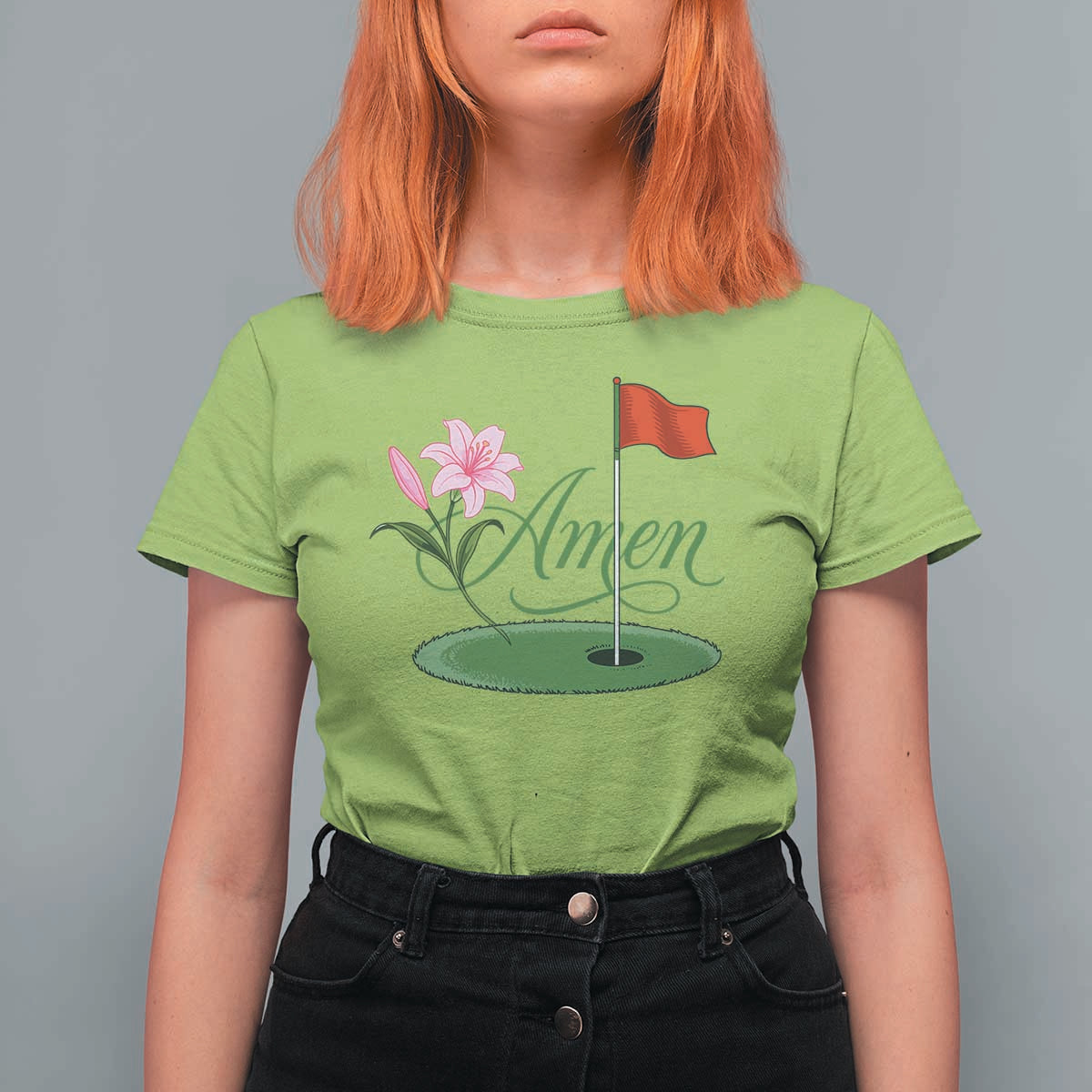 Amen Funny Golf T Shirt For Women Azalea Floral Augusta Georgia for Golfers