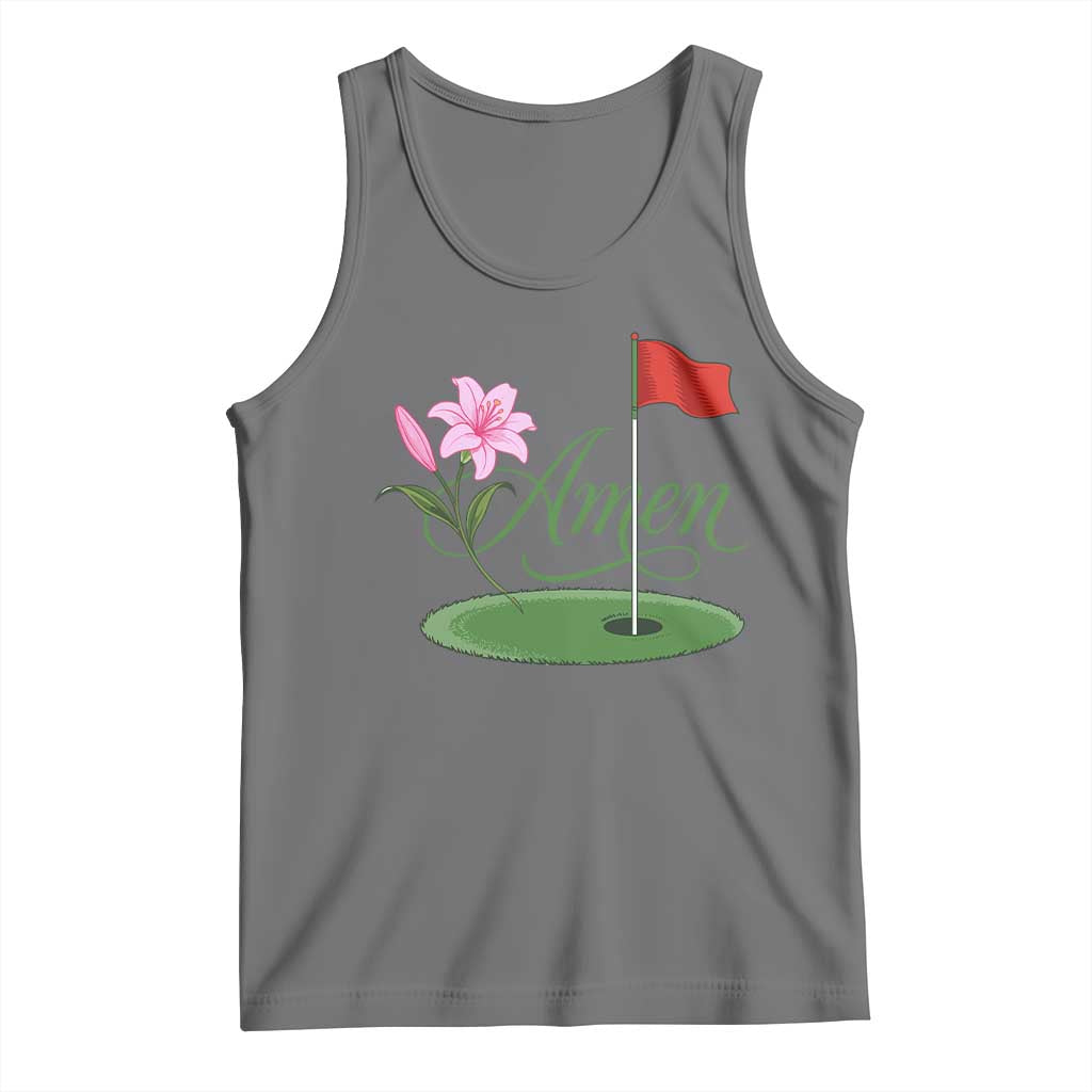 Amen Funny Golf Tank Top Azalea Floral Augusta Georgia for Golfers