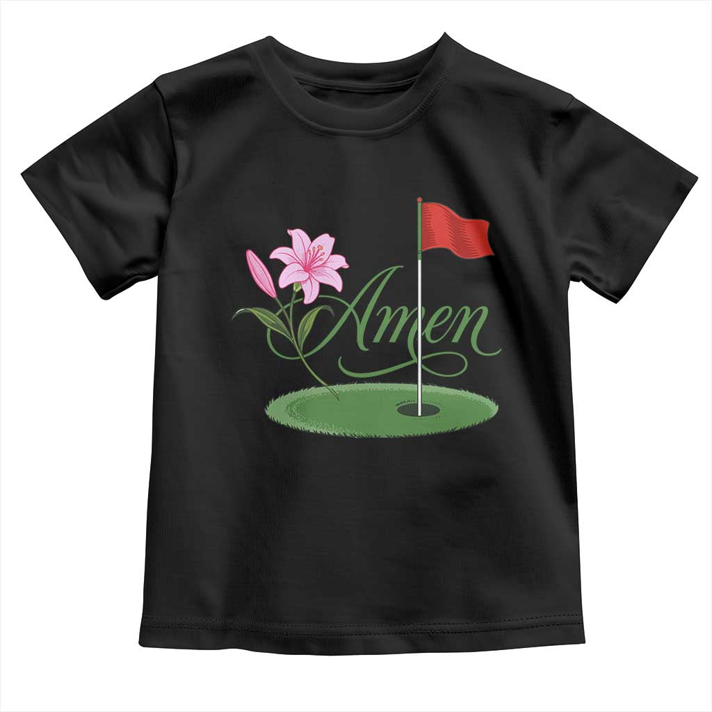 Amen Funny Golf Toddler T Shirt Azalea Floral Augusta Georgia for Golfers