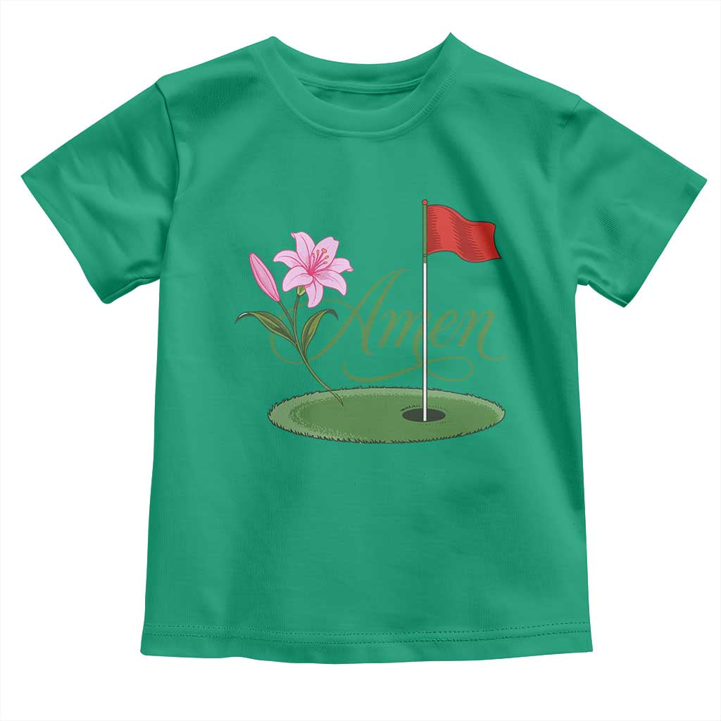 Amen Funny Golf Toddler T Shirt Azalea Floral Augusta Georgia for Golfers
