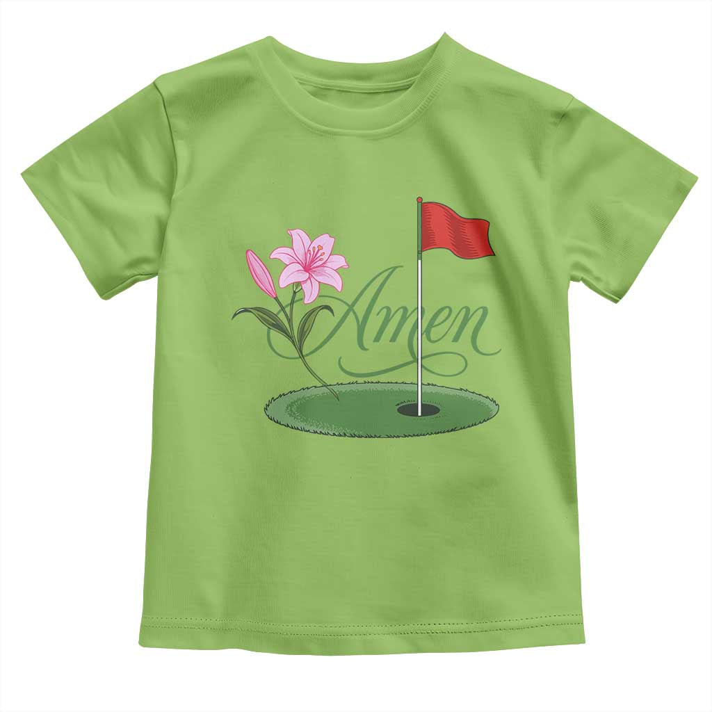 Amen Funny Golf Toddler T Shirt Azalea Floral Augusta Georgia for Golfers
