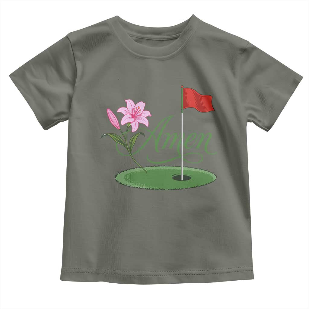 Amen Funny Golf Toddler T Shirt Azalea Floral Augusta Georgia for Golfers