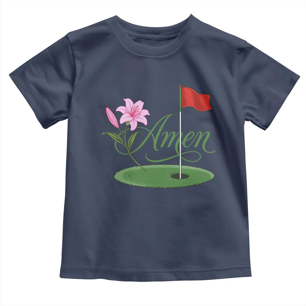 Amen Funny Golf Toddler T Shirt Azalea Floral Augusta Georgia for Golfers