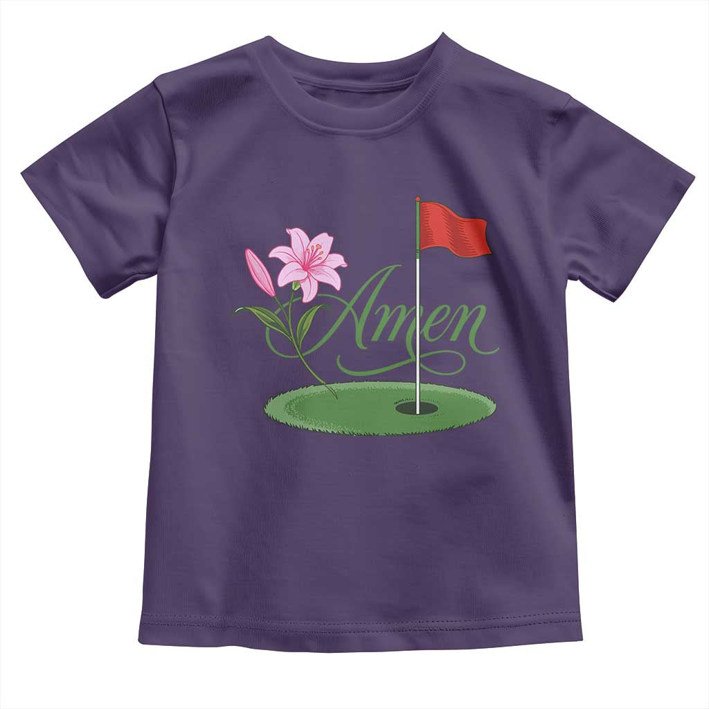 Amen Funny Golf Toddler T Shirt Azalea Floral Augusta Georgia for Golfers
