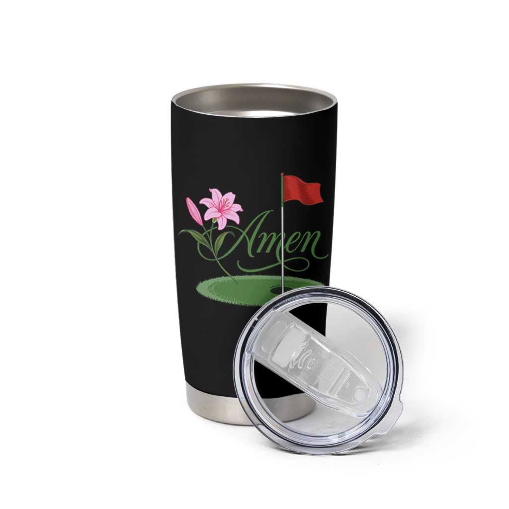 Amen Funny Golf Tumbler Cup Azalea Floral Augusta Georgia for Golfers