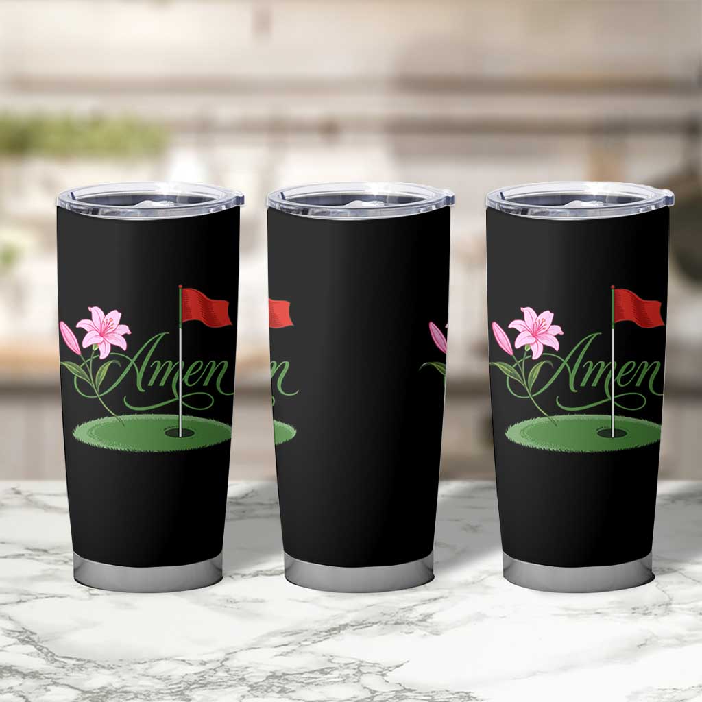 Amen Funny Golf Tumbler Cup Azalea Floral Augusta Georgia for Golfers