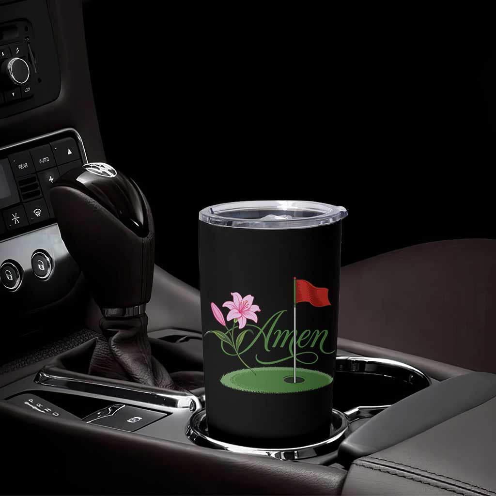 Amen Funny Golf Tumbler Cup Azalea Floral Augusta Georgia for Golfers
