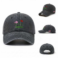 Amen Funny Golf Washed Cotton Baseball Cap Azalea Floral Augusta Georgia for Golfers