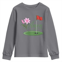 Amen Funny Golf Youth Sweatshirt Azalea Floral Augusta Georgia for Golfers