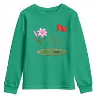 Amen Funny Golf Youth Sweatshirt Azalea Floral Augusta Georgia for Golfers