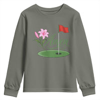 Amen Funny Golf Youth Sweatshirt Azalea Floral Augusta Georgia for Golfers