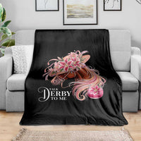Talk Derby To Me Throw Blanket Funny Horse Racing Derby Day Stargazer Lilies