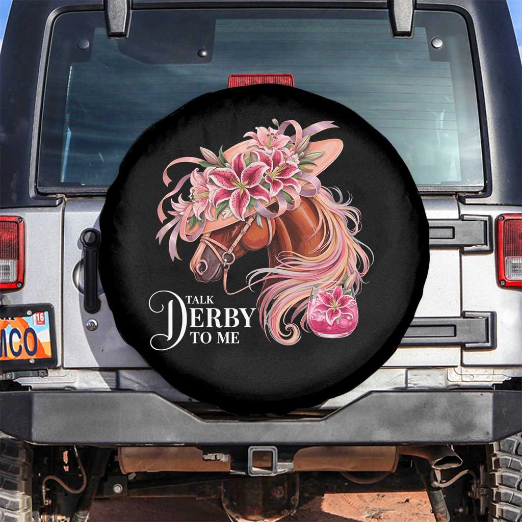 Talk Derby To Me Spare Tire Cover Funny Horse Racing Derby Day Stargazer Lilies