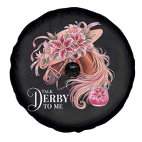 Talk Derby To Me Spare Tire Cover Funny Horse Racing Derby Day Stargazer Lilies