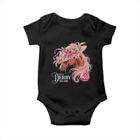 Talk Derby To Me Baby Onesie Funny Horse Racing Derby Day Stargazer Lilies