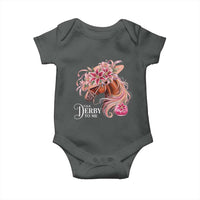 Talk Derby To Me Baby Onesie Funny Horse Racing Derby Day Stargazer Lilies