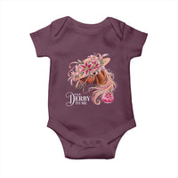 Talk Derby To Me Baby Onesie Funny Horse Racing Derby Day Stargazer Lilies