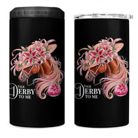 Talk Derby To Me 4 in 1 Can Cooler Tumbler Funny Horse Racing Derby Day Stargazer Lilies