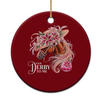 Talk Derby To Me Ceramic Ornament Funny Horse Racing Derby Day Stargazer Lilies