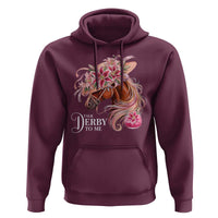 Talk Derby To Me Hoodie Funny Horse Racing Derby Day Stargazer Lilies
