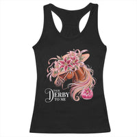 Talk Derby To Me Racerback Tank Top Funny Horse Racing Derby Day Stargazer Lilies