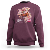 Talk Derby To Me Sweatshirt Funny Horse Racing Derby Day Stargazer Lilies