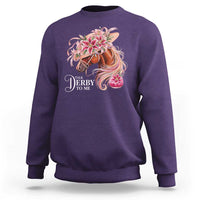 Talk Derby To Me Sweatshirt Funny Horse Racing Derby Day Stargazer Lilies
