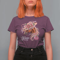 Talk Derby To Me T Shirt For Women Funny Horse Racing Derby Day Stargazer Lilies