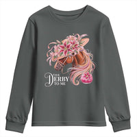 Talk Derby To Me Youth Sweatshirt Funny Horse Racing Derby Day Stargazer Lilies