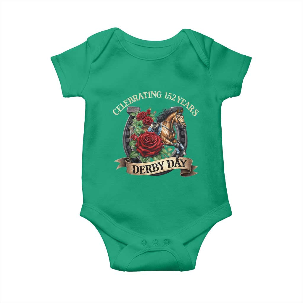 Celebrating 152 Years Derby Day Baby Onesie Vintage Horse Racing Roses