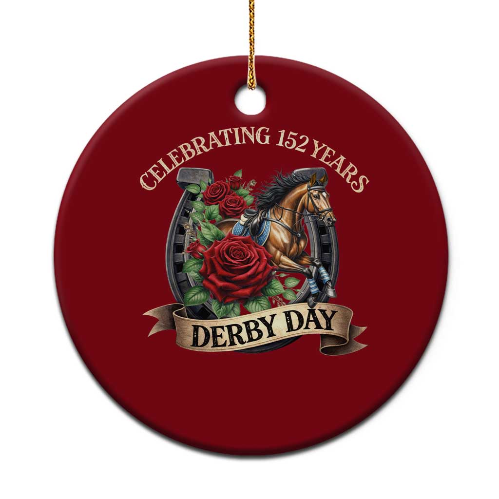 Celebrating 152 Years Derby Day Ceramic Ornament Vintage Horse Racing Roses
