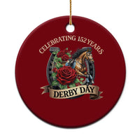 Celebrating 152 Years Derby Day Ceramic Ornament Vintage Horse Racing Roses