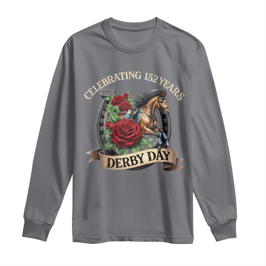 Celebrating 152 Years Derby Day Long Sleeve Shirt Vintage Horse Racing Roses