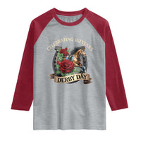 Celebrating 152 Years Derby Day Raglan Shirt Vintage Horse Racing Roses