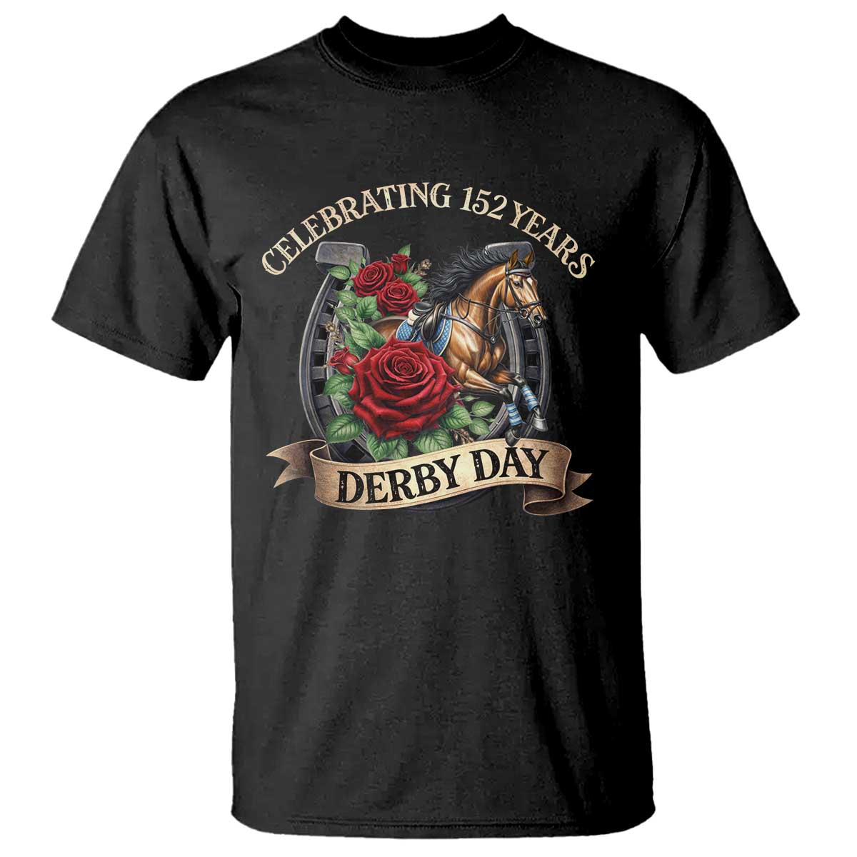 Celebrating 152 Years Derby Day T Shirt Vintage Horse Racing Roses