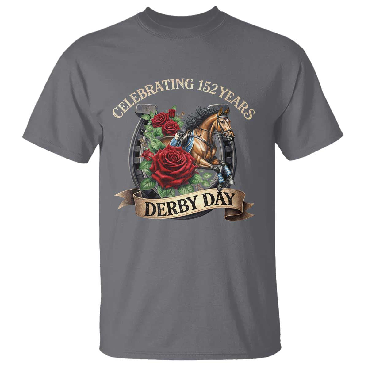 Celebrating 152 Years Derby Day T Shirt Vintage Horse Racing Roses