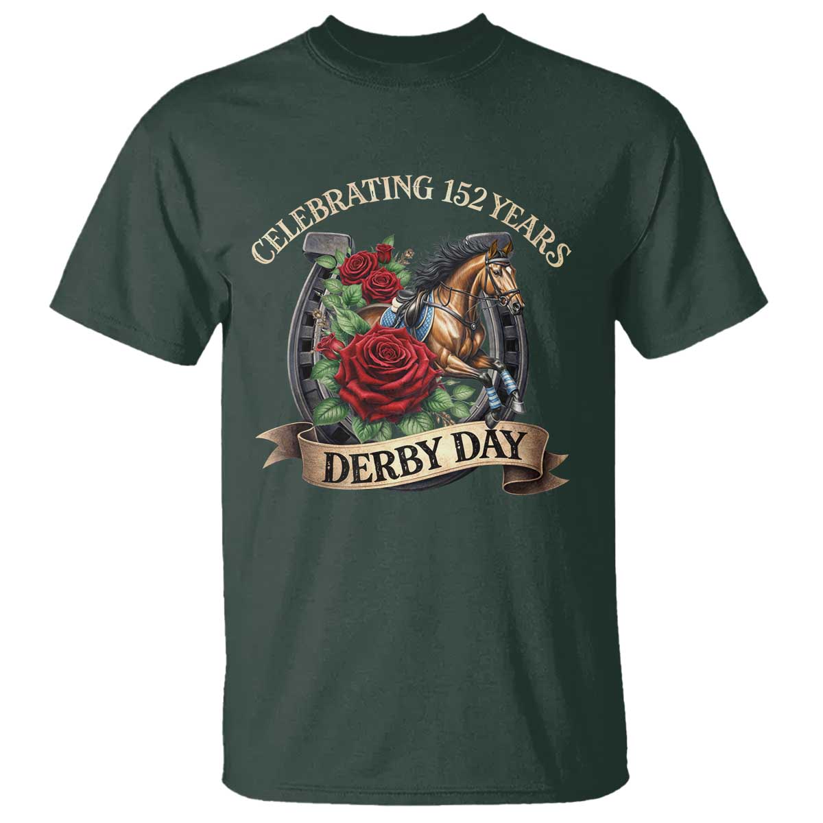 Celebrating 152 Years Derby Day T Shirt Vintage Horse Racing Roses