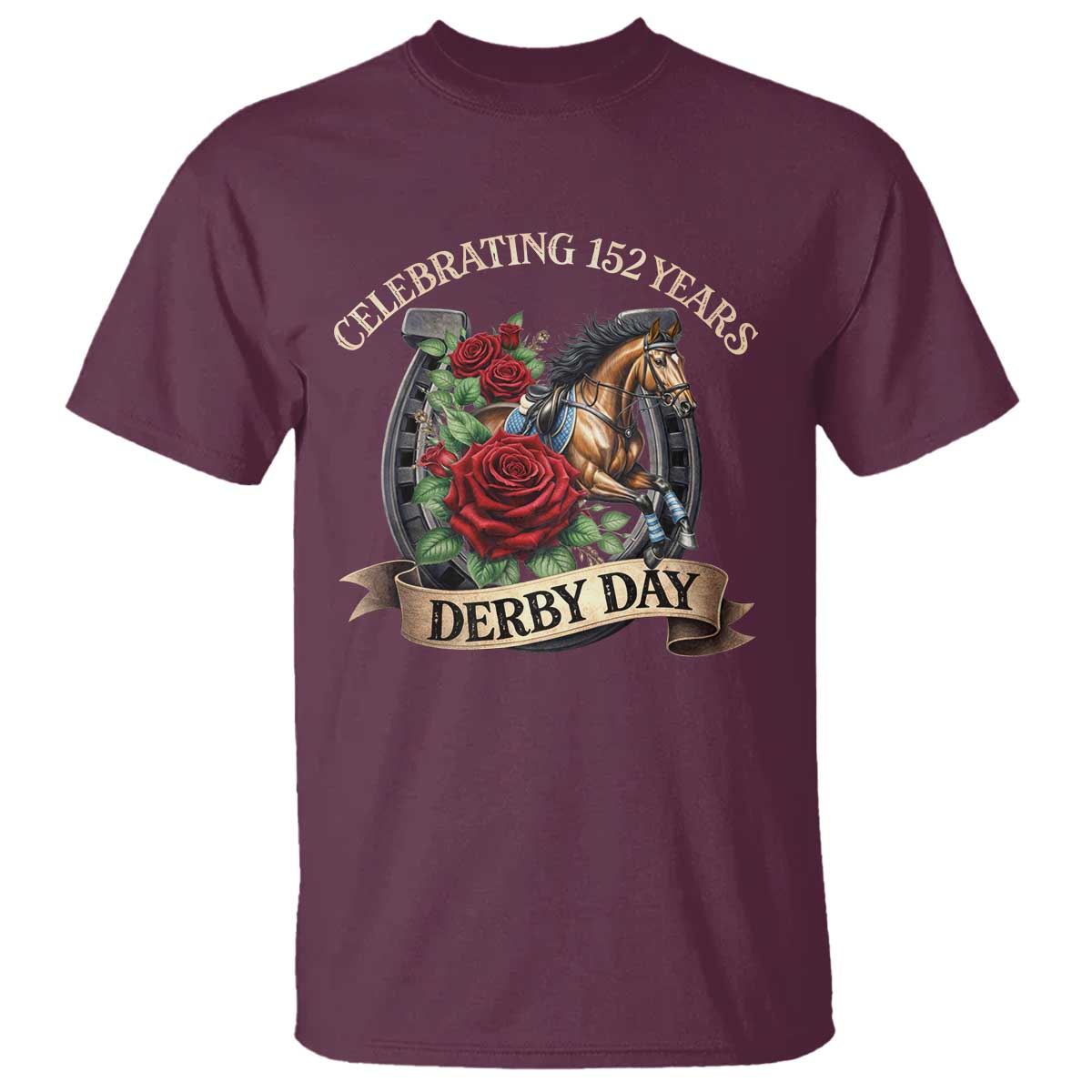 Celebrating 152 Years Derby Day T Shirt Vintage Horse Racing Roses